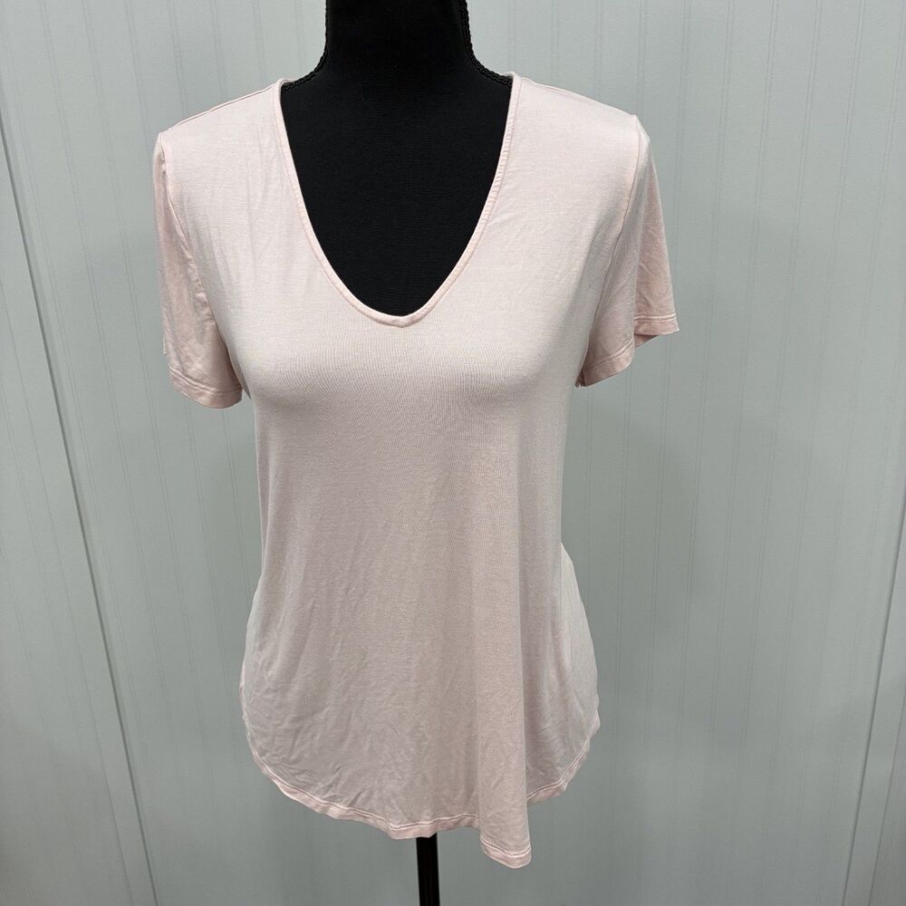 Soma Women's Small Pink Cool Nights Scoop Neck Pajama Top Soft Comfort Stretch